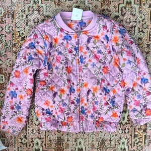 Disney Tangled Floral Kids Jacket - Pink and Orange